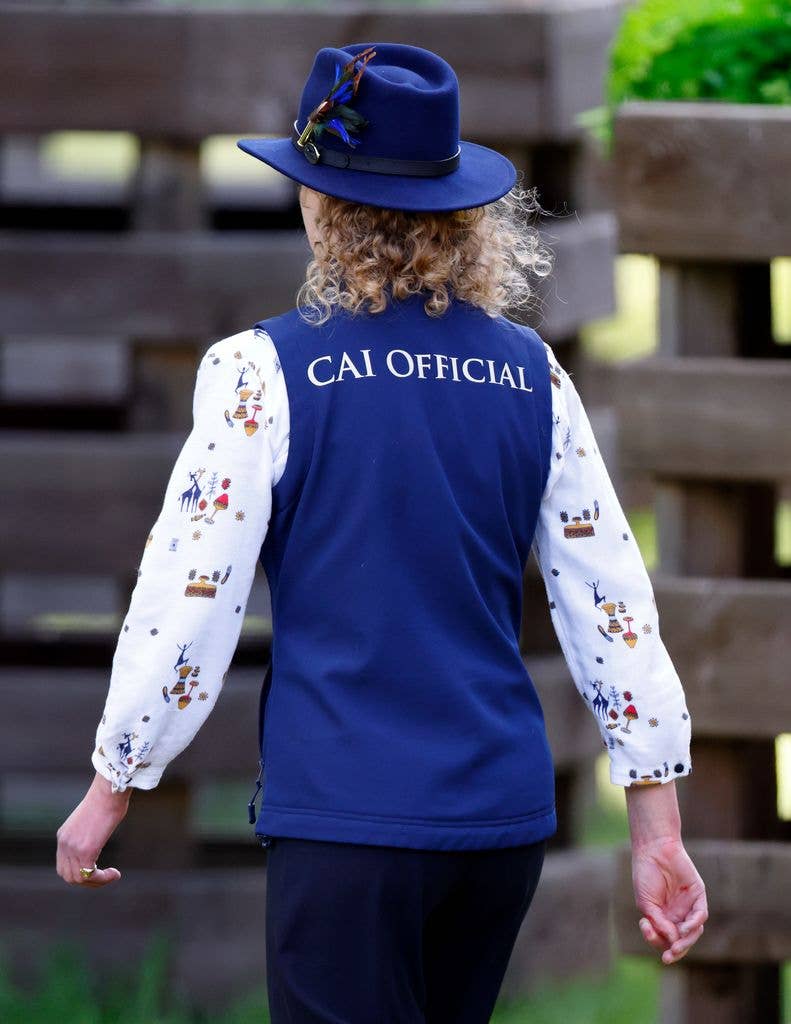 Lady Louise Windsor from behind in official gilet