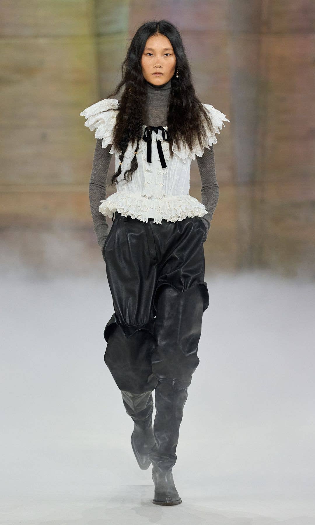 Chloé AW26 model in blouse