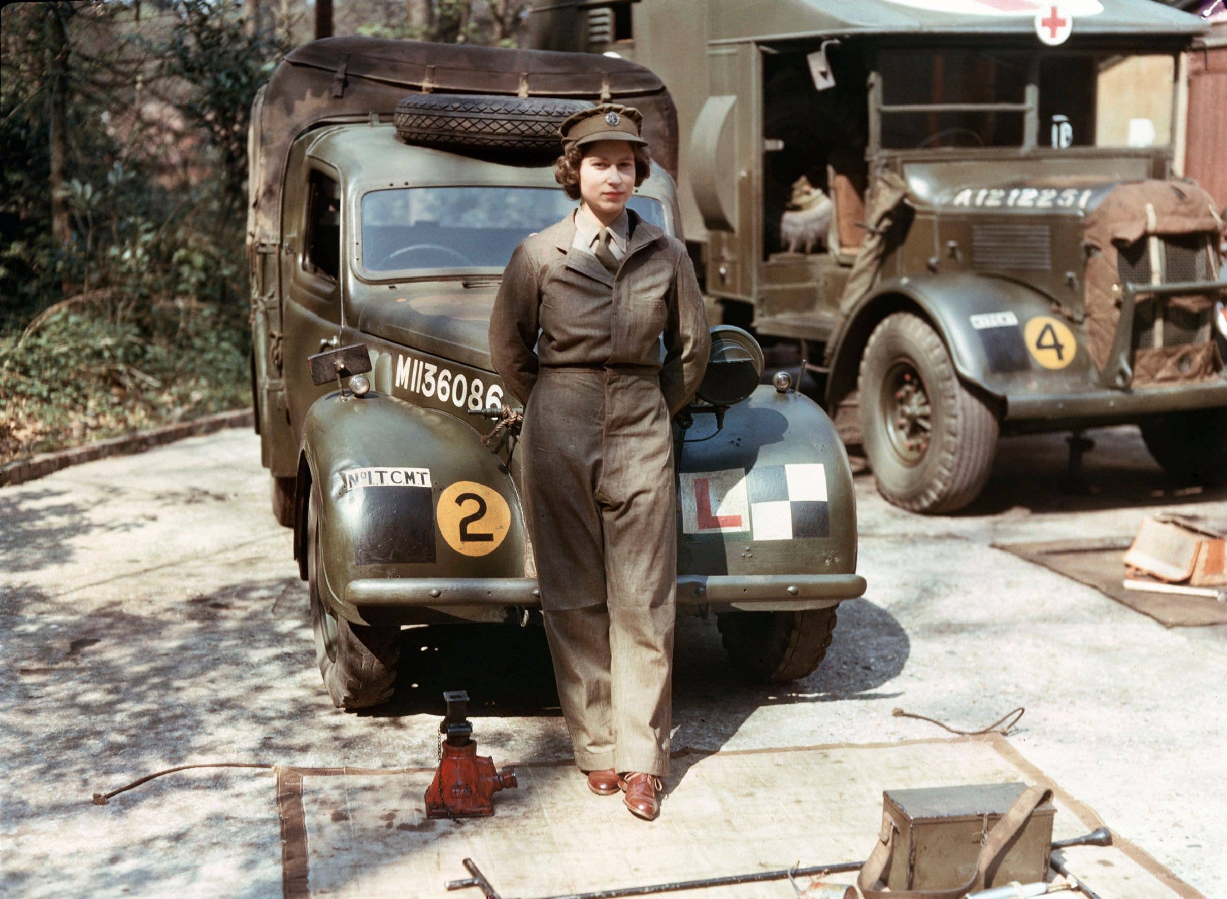 Princess Elizabeth served in the Auxiliary Territorial Service in 1945