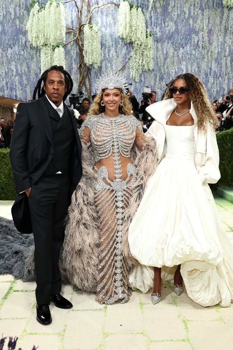 Jay-Z, Beyonce and Blue Ivy Carter at the 2026 Met Gala celebrating "Costume Art" at the Metropolitan Museum of Art on May 04, 2026 in New York City