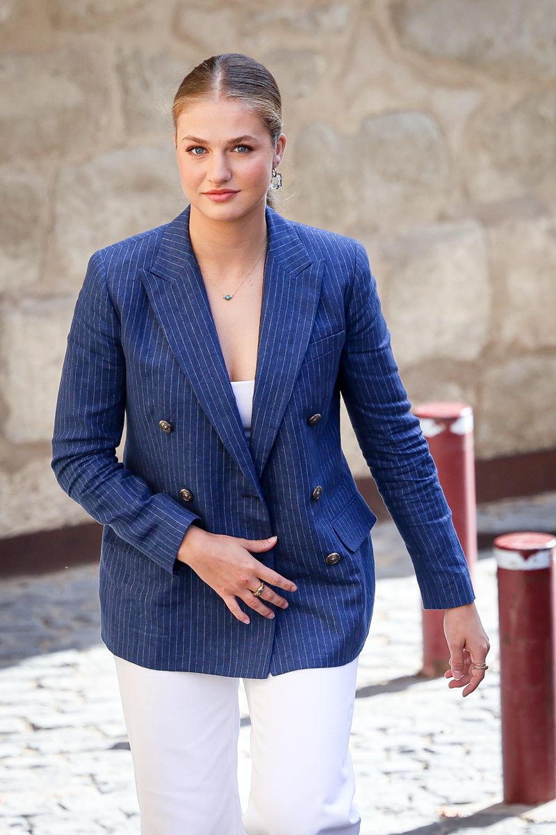 Crown Princess Leonor of Spain visits Palacio Real de Olite on September 27, 2025 in Navarra, Spain