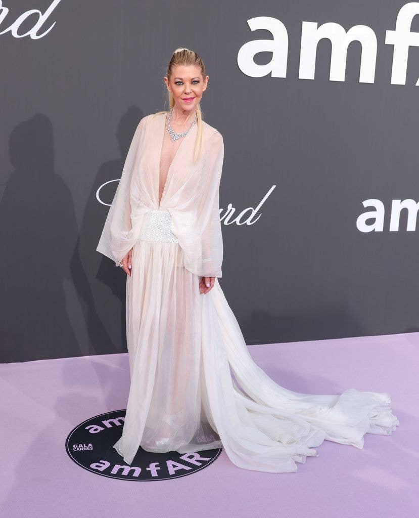 Tara Reid attends the amfAR Gala Cannes 2026 presented by Chopard at Hotel du Cap-Eden-Roc on May 21, 2026 in Cap d'Antibes, France