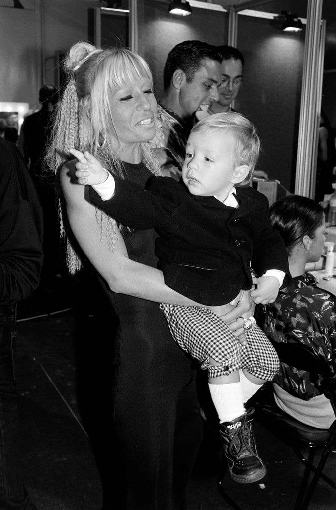 photo of donatella versace and her son daniel as a baby