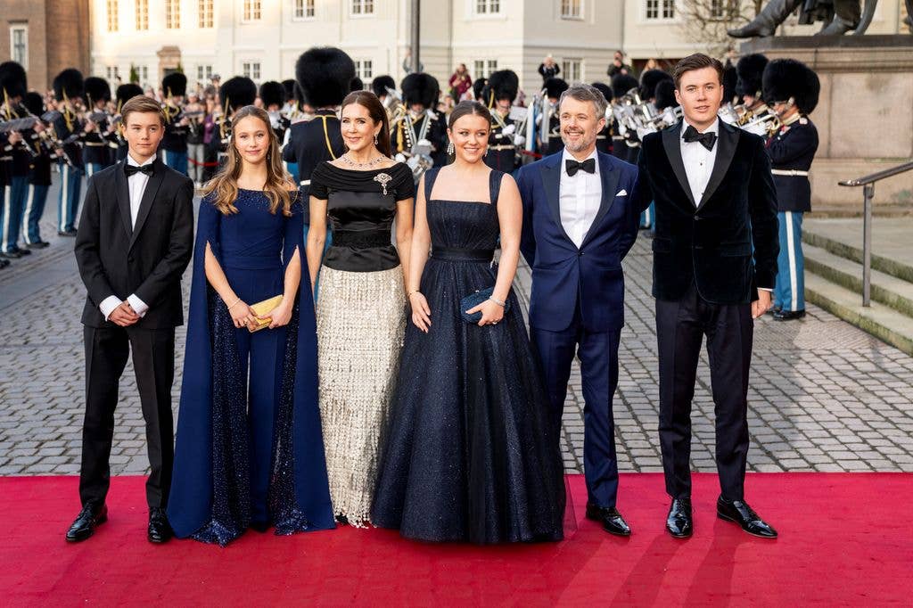 Queen Mary and King Frederik with their four children: Crown Prince Christian, Princess Isabella, Prince Vincent and Princess Josephine