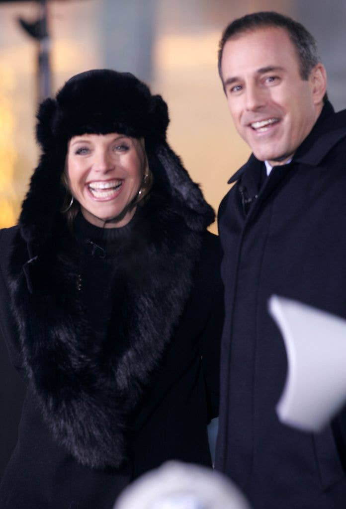 Katie Couric and Matt Lauer during Jennifer Lopez and Fat Joe Perform on The Today Show Concert Series - March 3, 2005 a