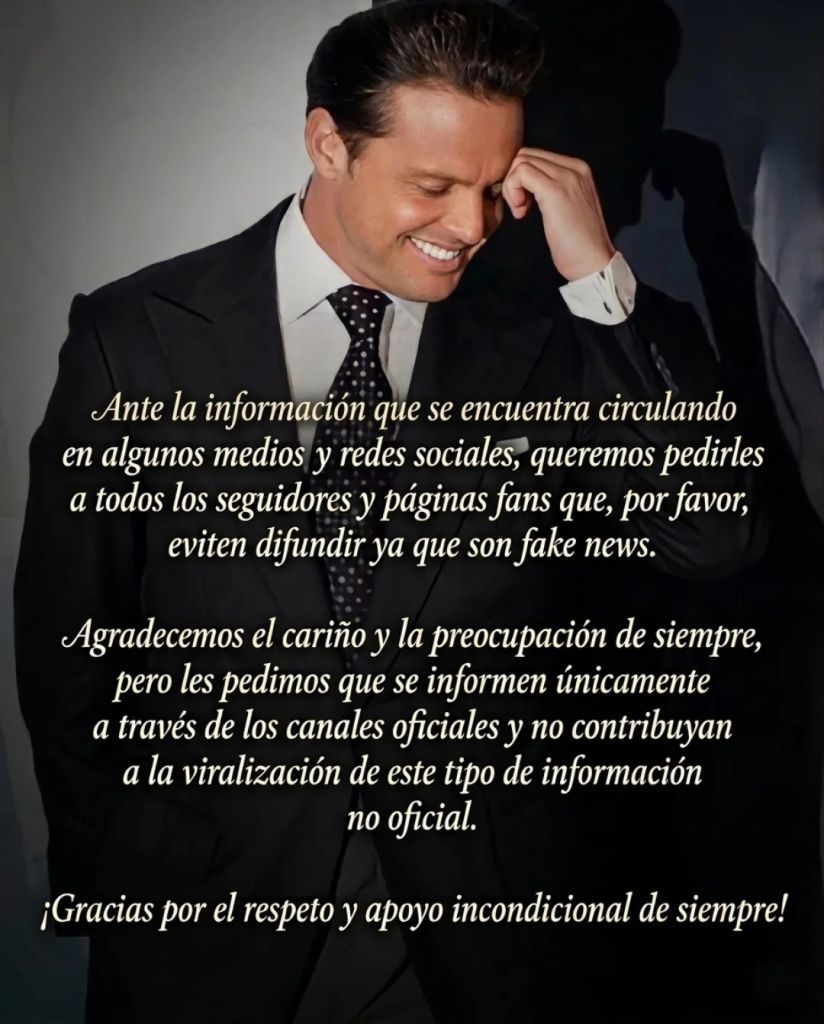 Luis Miguel’s camp sets the record straight, debunking hospitalization rumors