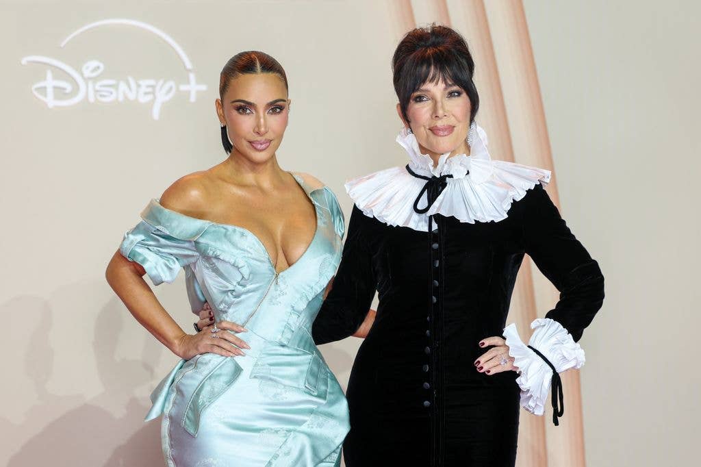 Kim and Kris Jenner attend the "All's Fair" Disney+ Premiere at Maison de La Chimie 