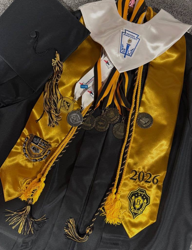 photo of graduation gown