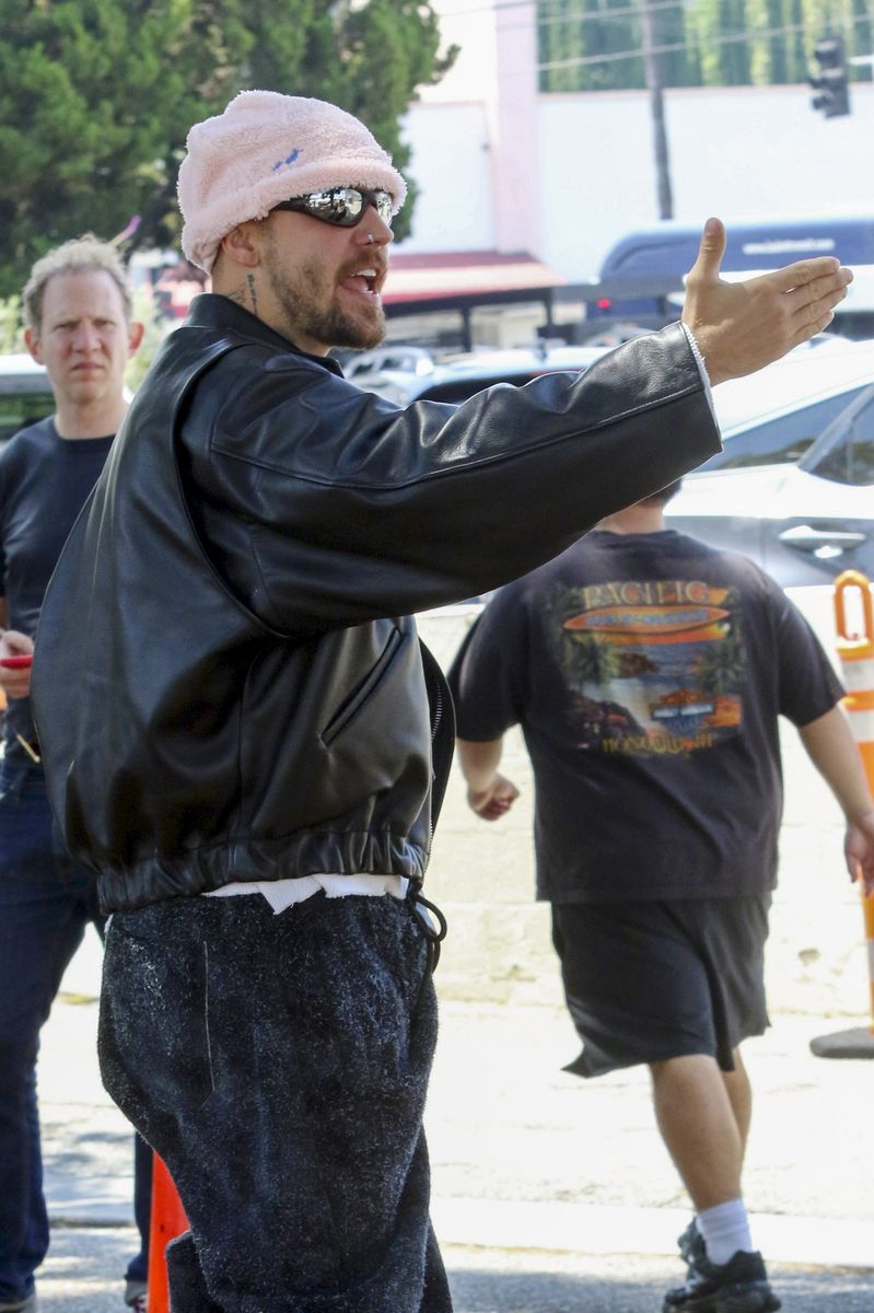 He appeared to share some words with a photographer 