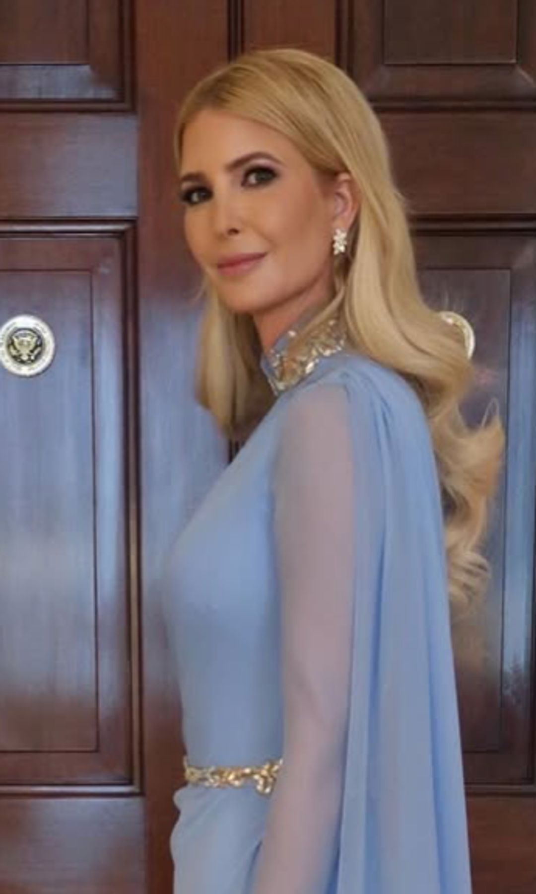 Ivanka Trump channels Grace Kelly in dramatic blue gown for royal state dinner with King Charles III