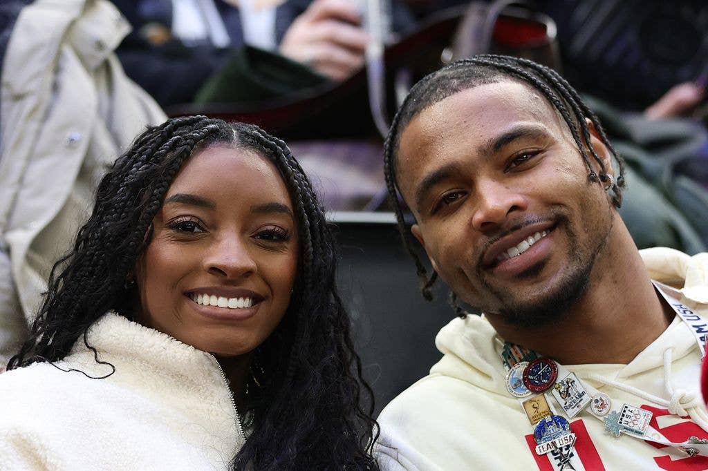 Simone Biles and husband Jonathan Owens at the Milano Cortina 2026 Winter Olympic