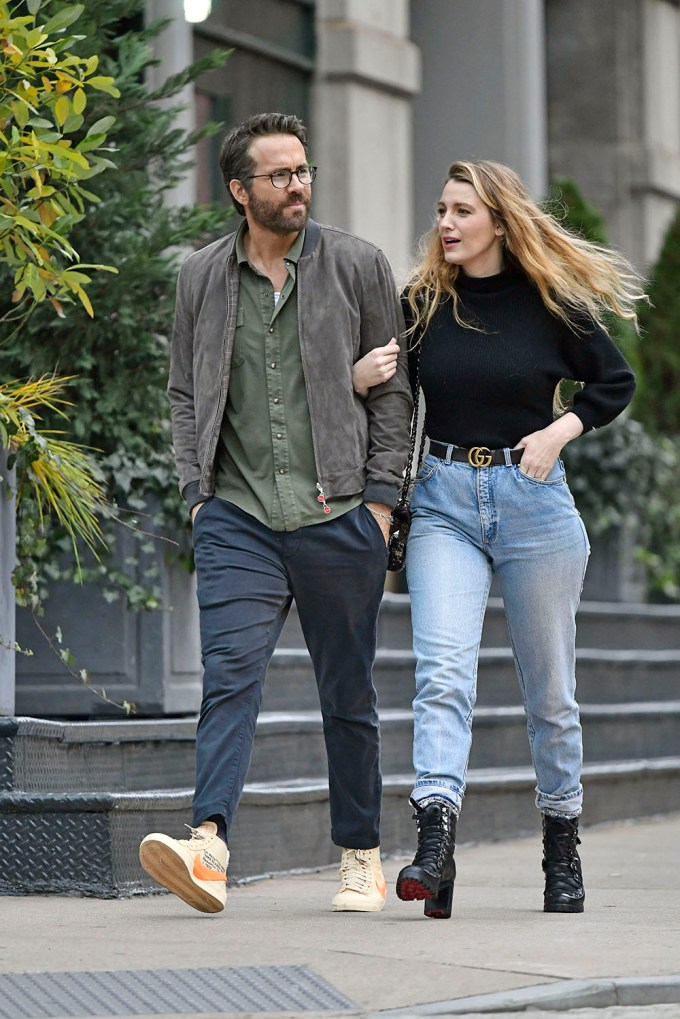 Blake Lively & Ryan Reynolds Walking Arm in Arm