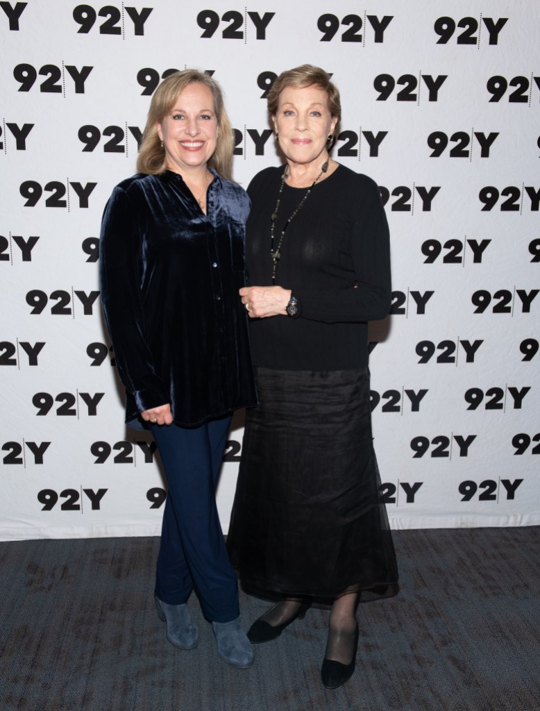 NEW YORK, NEW YORK - OCTOBER 19: Emma Walton Hamilton and Julie Andrews visit 92nd Street Y to discuss "Home Work: A Memoir of My Hollywood Years" on October 19, 2019 in New York City. (Photo by Noam Galai/Getty Images for 92Y )