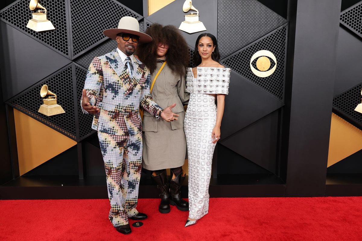 Jamie Foxx, Anelise Foxx, and Corinne Foxx 