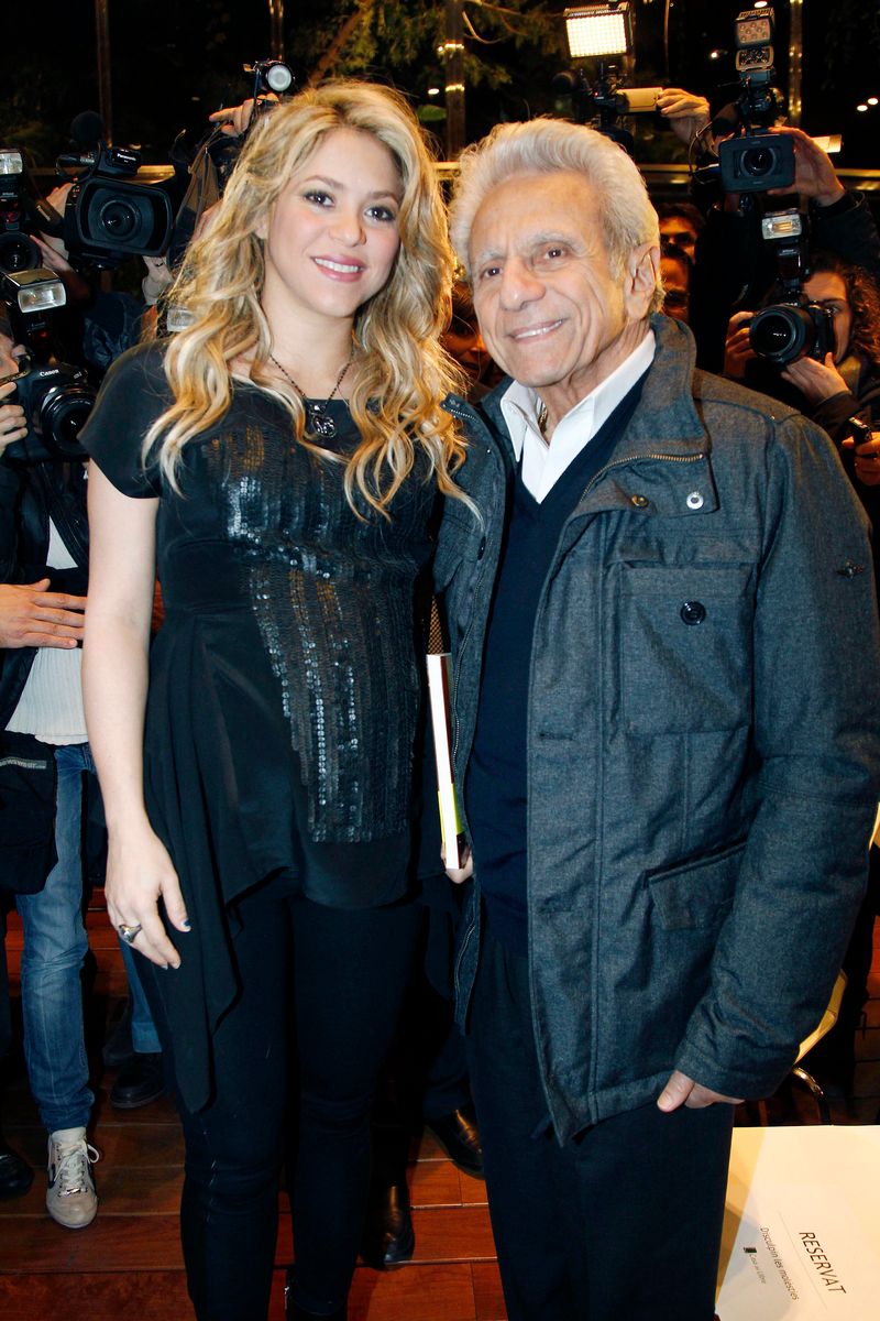 Shakira attend a press conference for her father William Mebarak Chadid.
