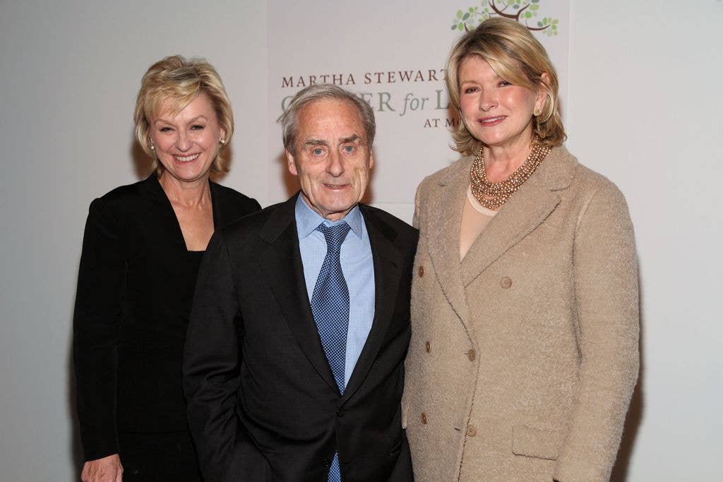 Tina Brown, Harry Evans and Martha Stewart in 2009