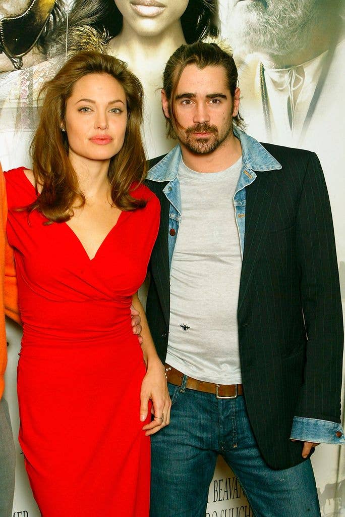 Colin with Angelian Jolie at the photocall for 'Alexander' in 2005
