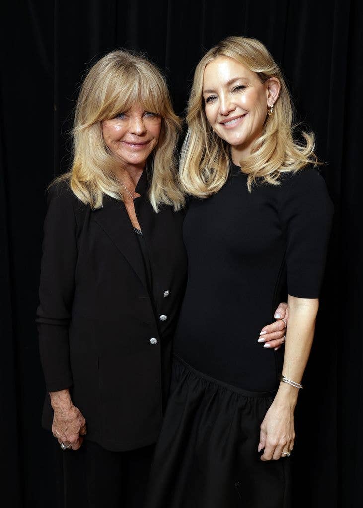 Goldie Hawn and Kate Hudson seen at a Special Screening and Q&A For Focus Features' "Song Sung Blue" Moderated By Goldie Hawn at AMC The Grove 14 on January 13, 2026 in Los Angeles, California. (Photo by Eric Charbonneau/Focus Features via Getty Images)