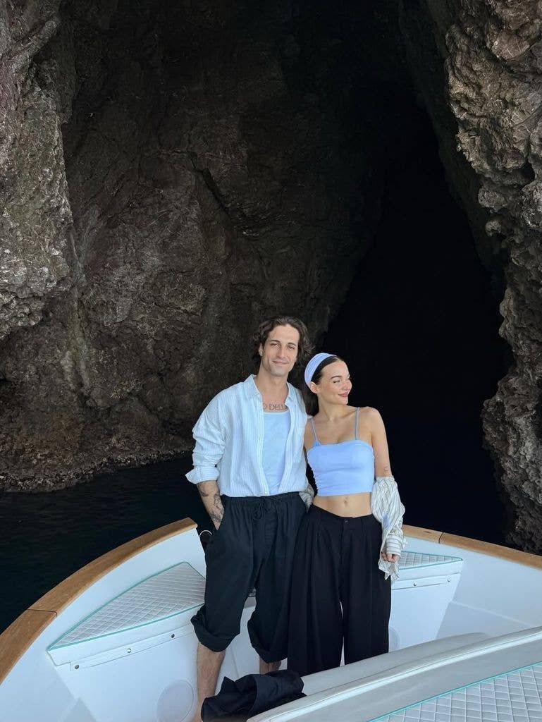The couple went on a trip to Italy together