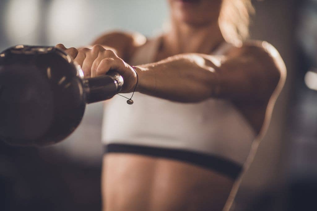 Kettle bell training helps strengthen the body and mind