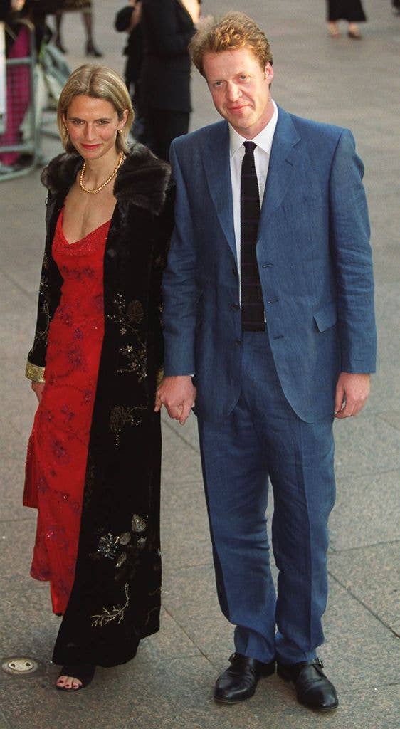 Earl Spencer and Caroline Freud in 2001
