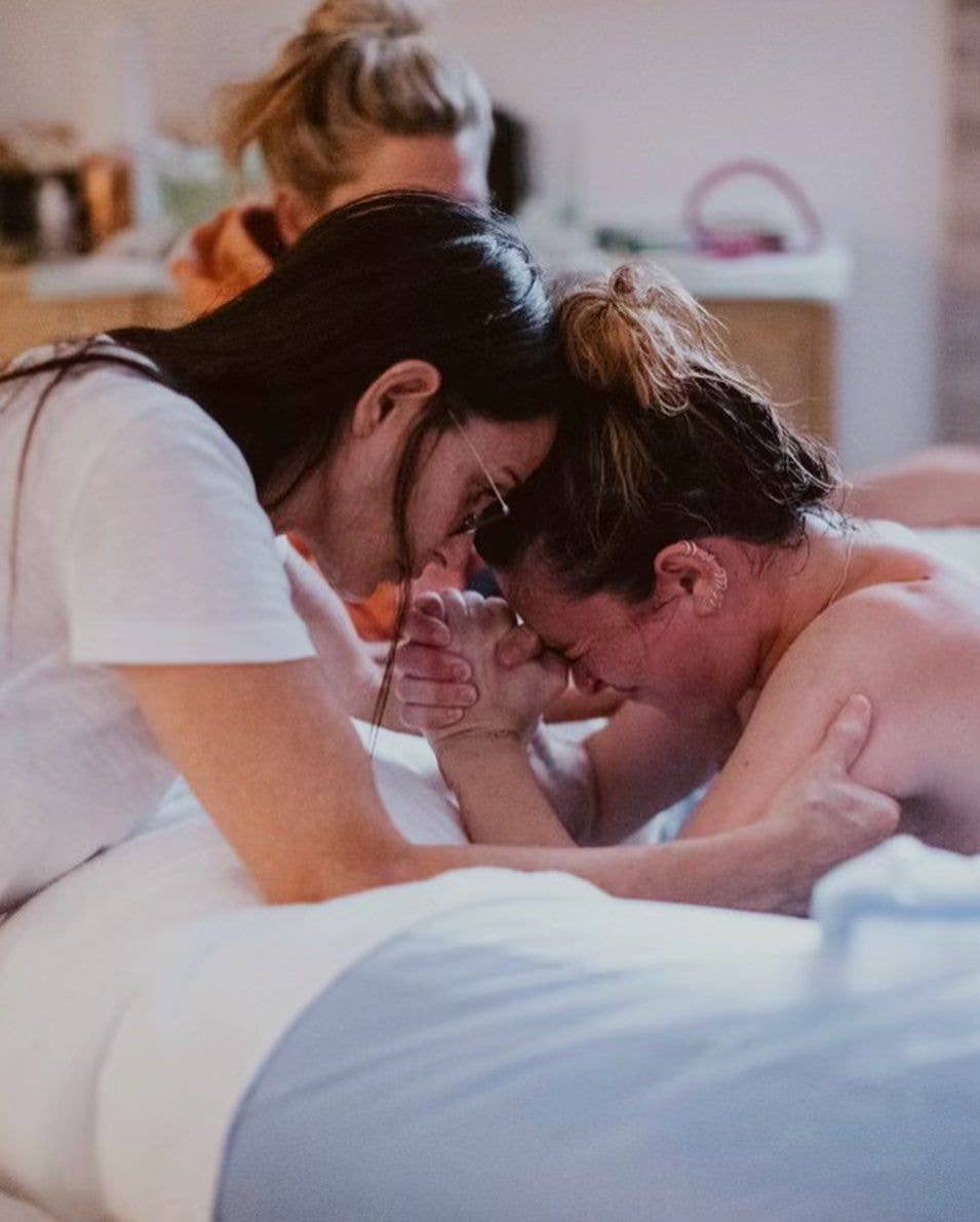 Demi Moore supports daughter Rumer Willis while she gives birth