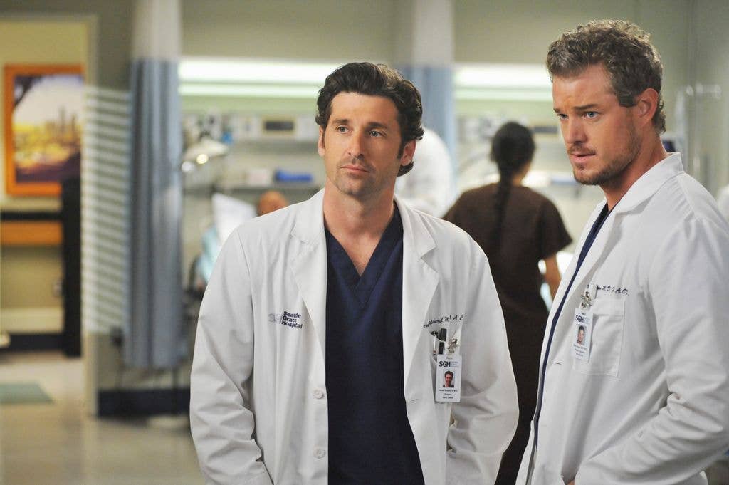 photo of patrick dempsey and eric dane on grey's anatomy