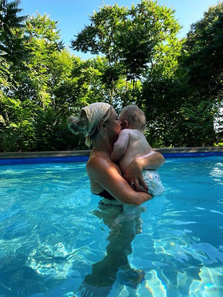 "I'm so obsessed with Barney," Emily says of her son