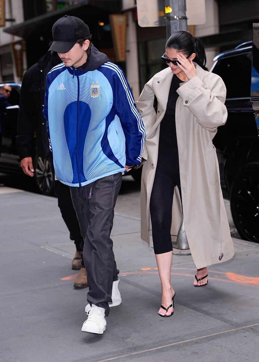 Kylie Jenner and Timothée Chalamet were seen arriving for a Broadway performance of 'The Fear of 13' ahead of the Met Gala. 