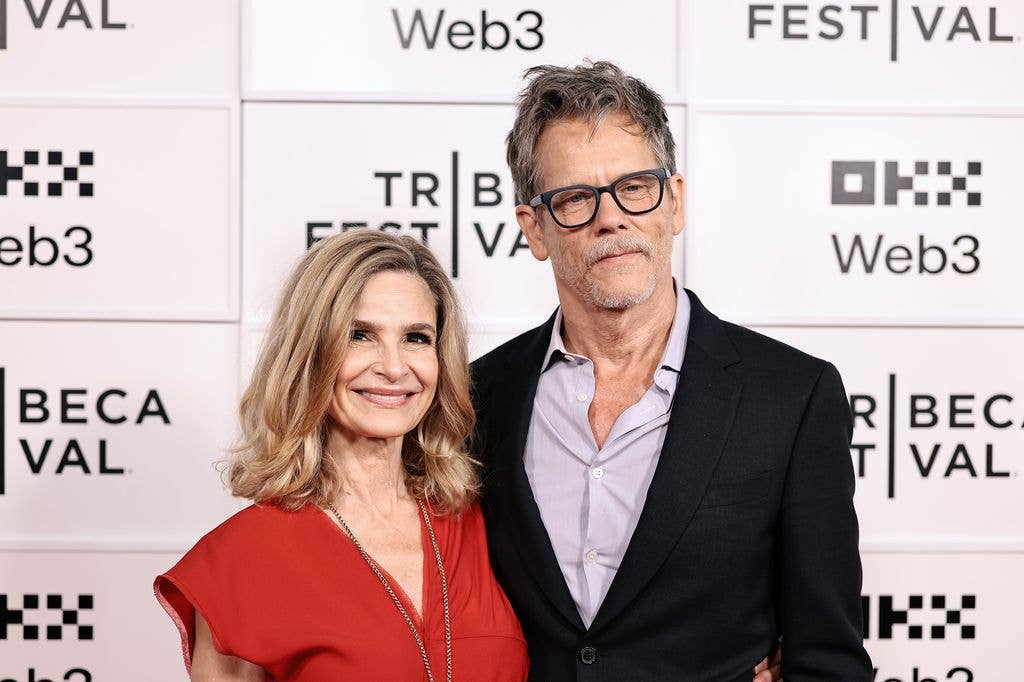 Kyra Sedgwick and Kevin Bacon attend "The Best You Can" premiere during the 2025 Tribeca Festival at BMCC Theater on June 07, 2025 in New York City.