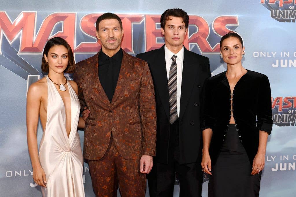 Camila Mendes, Travis Knight, Nicholas Galitzine and Charlotte Riley attend the "Masters Of The Universe" UK premiere 