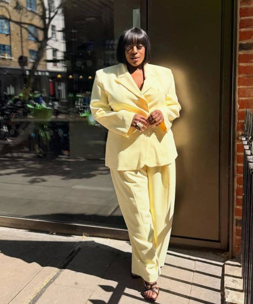 Bronaugh let the Judi Love's suit do the talking for an episode of Loose Women