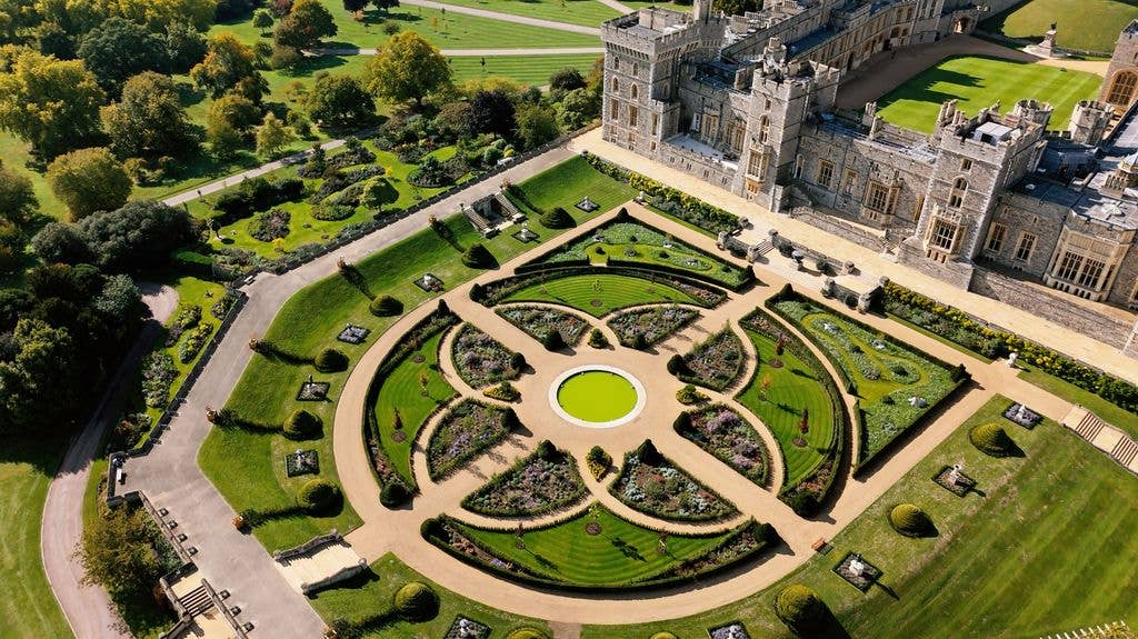 garden in the shape of petals