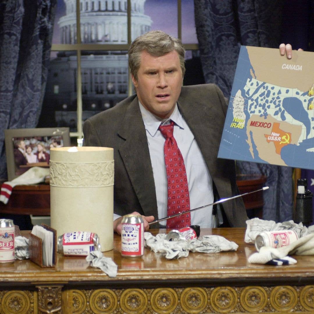 SATURDAY NIGHT LIVE -- Episode 4 -- Aired 11/04/2000 -- Pictured: Will Ferrell as George W. Bush during "A Glimpse of our Possible Future" skit 