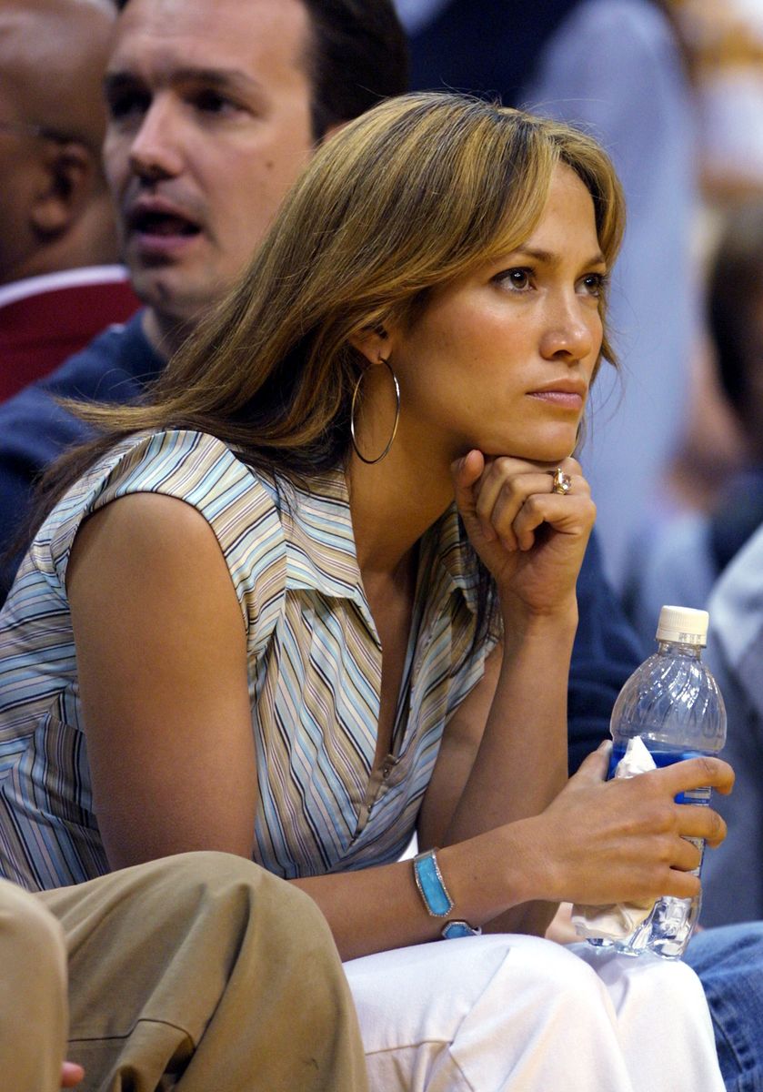 Jennifer Lopez attends Lakers-Spurs Game 4 of Western Conference Semifinals at The Staples Center in Los Angeles, California, United States.