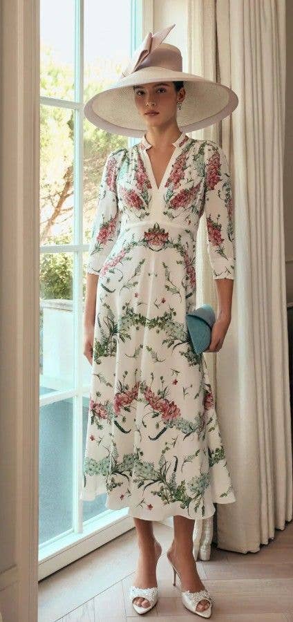The royal wore the 'Gabriella' dress by Suzannah London
