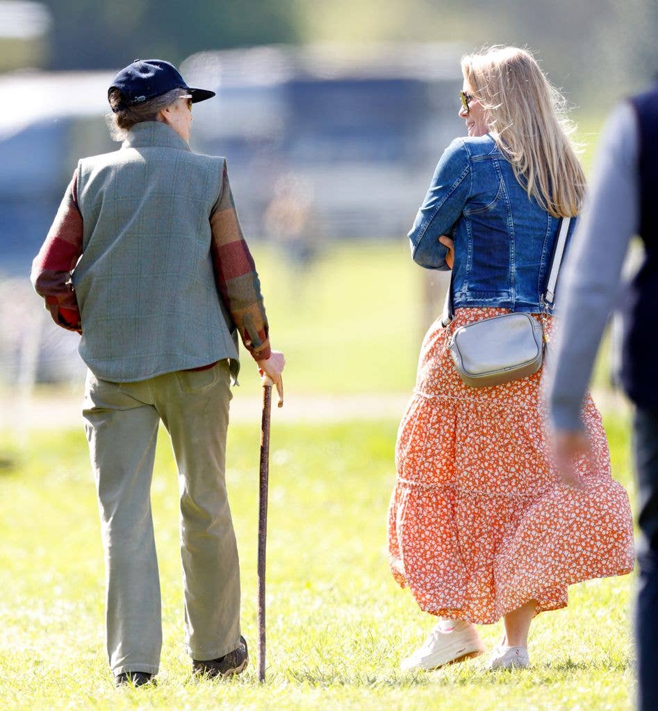 CIRENCESTER, UNITED KINGDOM - APRIL 27: (EMBARGOED FOR PUBLICATION IN UK NEWSPAPERS UNTIL 24 HOURS AFTER CREATE DATE AND TIME) Princess Anne, Princess Royal and former daughter-in-law Autumn Phillip attend the Cirencester Park Horse Trials on April 27, 2025 in Cirencester, England. (Photo by Max Mumby/Indigo/Getty Images)