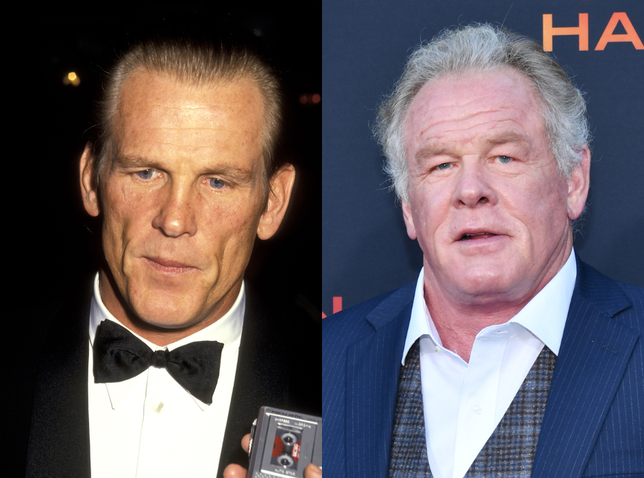 Split image of Nick Nolte, on the left in the '90s and on the right more recently.