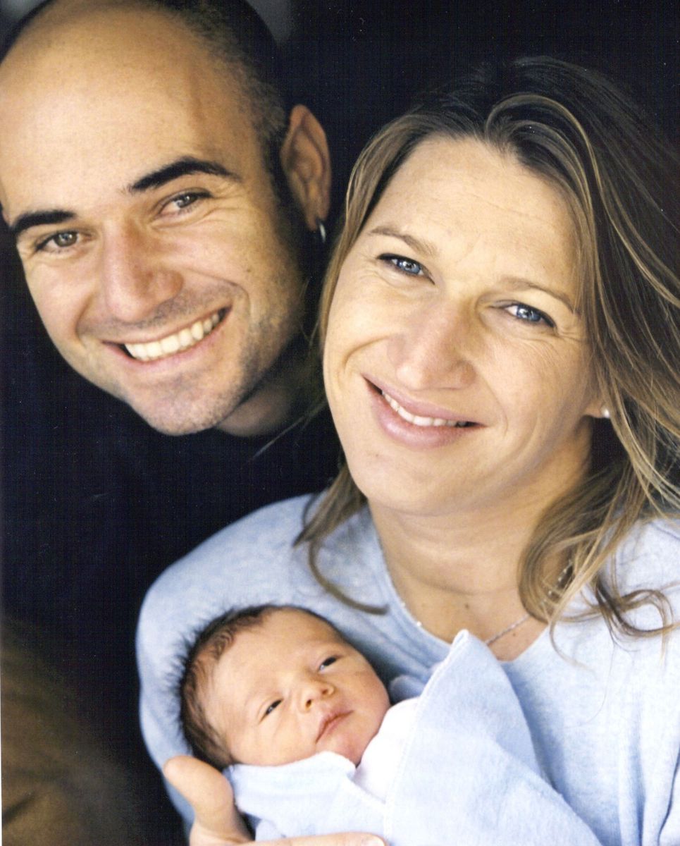 The 24-year-old is the eldest son of tennis legends Andre Agassi and Steffi Graf, who together won 30 Grand Slam singles titles.