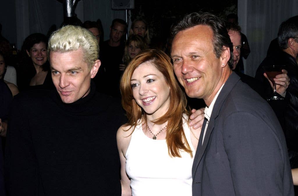 James Marsters, Alyson Hannigan, Anthony Stewart Head attend the "Buffy The Vampire Slayer" series wrap party in 2003