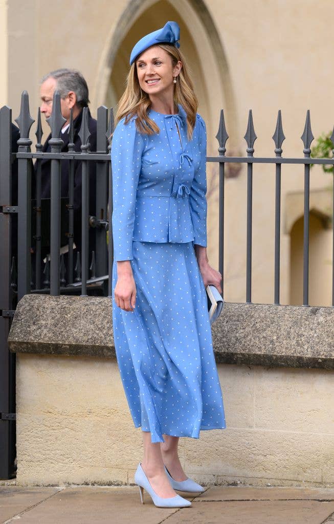 Harriet Sperling departs after attending the 2026 Easter Matins Service at St George's Chapel