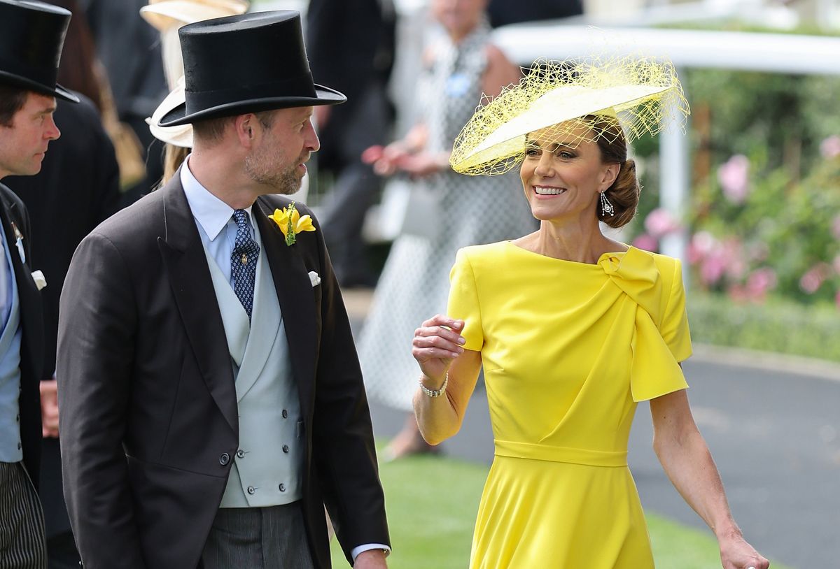 A bespoke Jane Taylor hat completed the Princess's striking marigold-yellow look for the prestigious racing event.