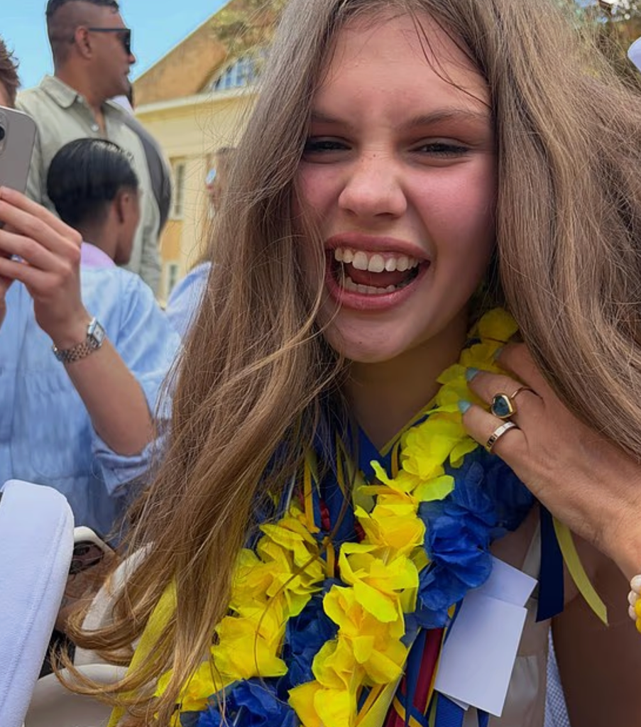 Birdie is all smiles as she graduates