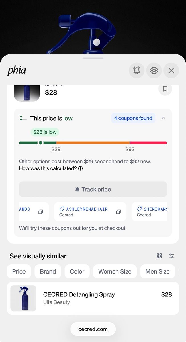 Users can monitor products and receive alerts when prices change.
