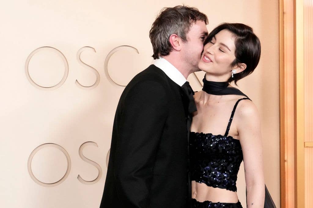 A photo of Paul Mescal kissing Gracie Abrams 