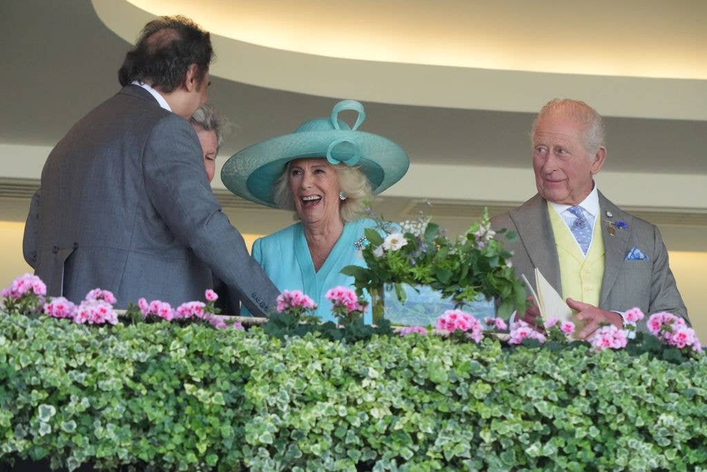Their Majesties appeared in great spirits after watching the first race from the Royal Box