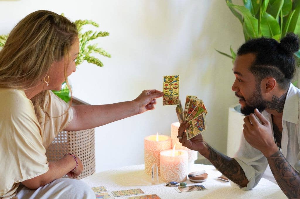 Tarot card reading session