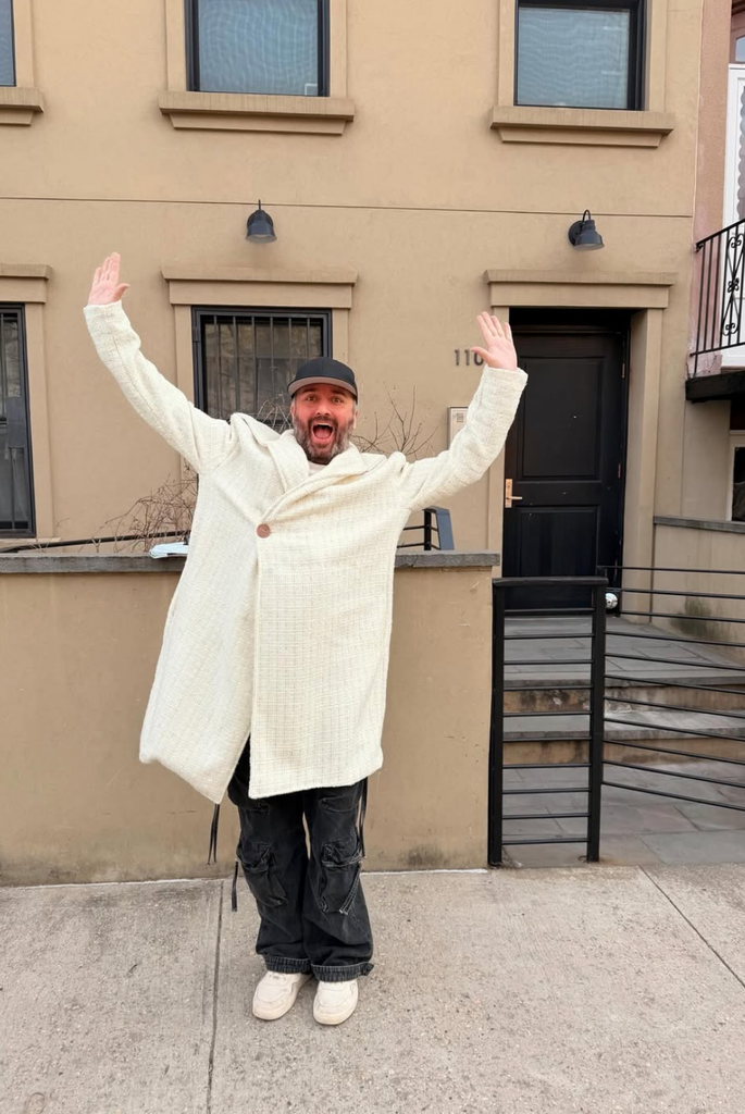Photo of late Love Island USA EP James Barker outside an apartment purchased in Brooklyn in January 2026