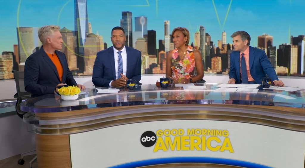 Sam Champion, Michael Strahan, Robin Roberts and George Stephanopoulos on ABC's "Good Morning America" on June 3, 2026