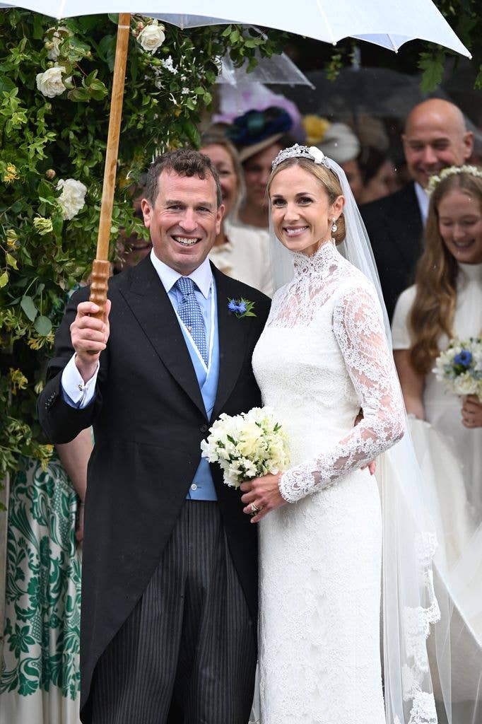 Peter Phillips and Harriet Sperling depart from their Royal wedding